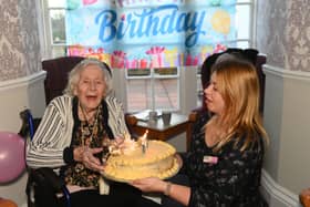 Swimbridge-born Beryl Delbridge celebrates her 104th birthday on January 12 in Torquay with a party that makes her feel every bit the celebrity. Picture: Al Macphee/miraclepr.com