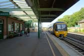Train arriving at Okehampton © DS Pugh, licensed for reuse under Creative Commons