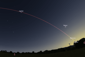 The alignment of the planets, captured by Chris Cooke, Chairman of the Plymouth Astronomical Society. Image credit: Chris Cooke