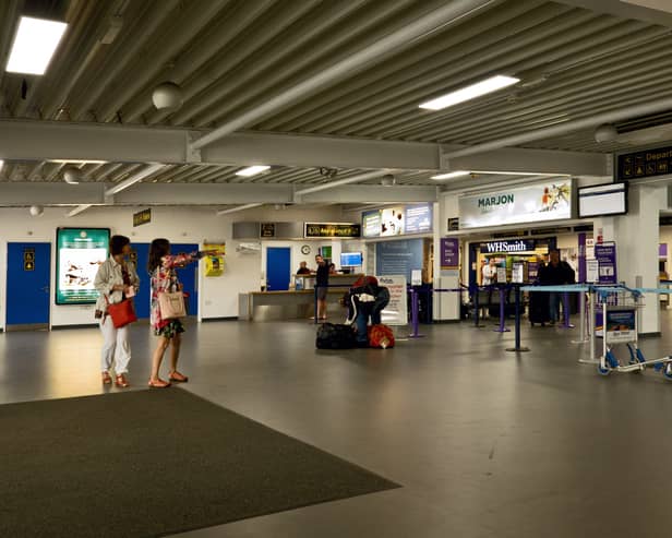 Flights have been impacted by strong winds blowing across the South West
