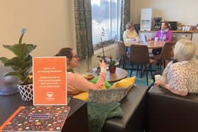 People using the recently upgraded warm space, Warmwell at Westbank © Sharon Goble