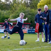 The penalty shoot-out during the Community Day in April at Tavistock AFC