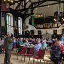 Mayor Cllr Steve Hipsey talking at Tavi Thanks