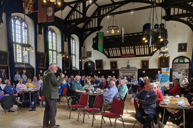Mayor Cllr Steve Hipsey talking at Tavi Thanks