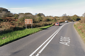 A motorcyclist injured in a collision near the turning for Buckland Abbey has died