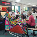 Longarm student sewing
