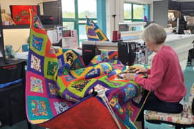 Longarm student sewing
