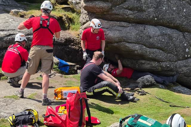 Hound Tor Dartmoor rescue sees child freed after three-hour operation