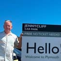 Councillor John Stephens at Jennycliff car park