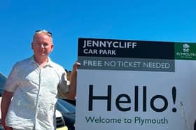 Councillor John Stephens at Jennycliff car park