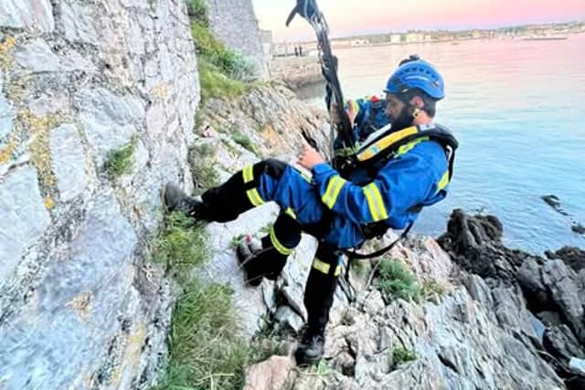 The Plymouth Coastguard Rescue team in action