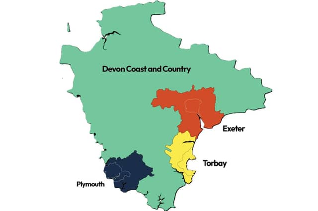 Map of the new council areas