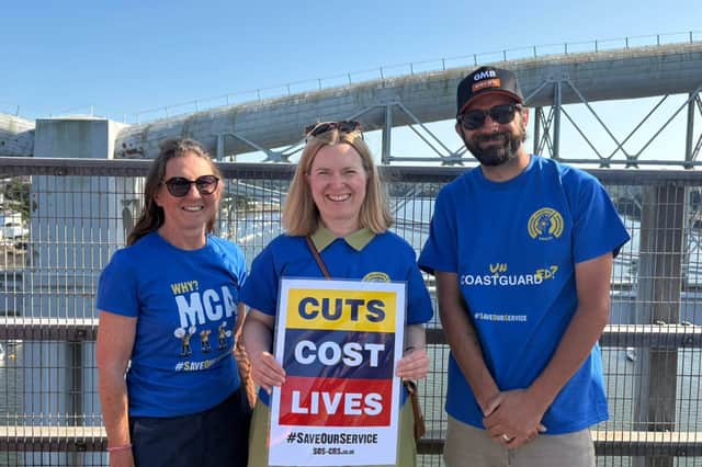 Rebecca Smith MP joins local Coastguard Rescue Officers on Tamar Bridge walk