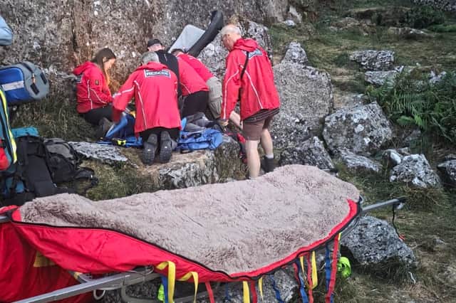 Dartmoor Search and Rescue Team - Ashburton was called to Holwell Quarry at Haytor