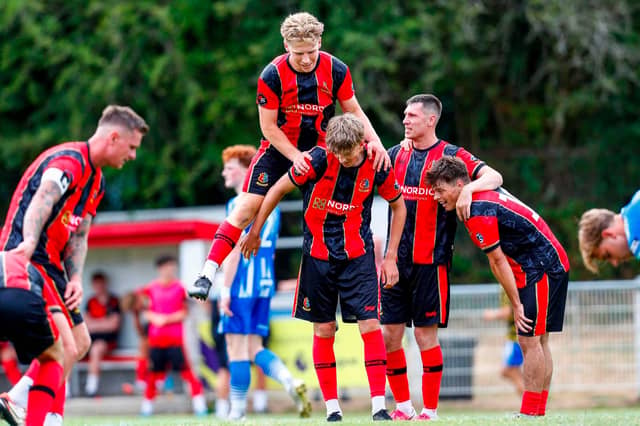 Tavistock AFC celebrate perfect Western League opener