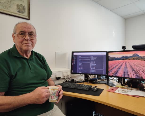 Mark in the Webcliq office at the A30 Business Park, Okehampton