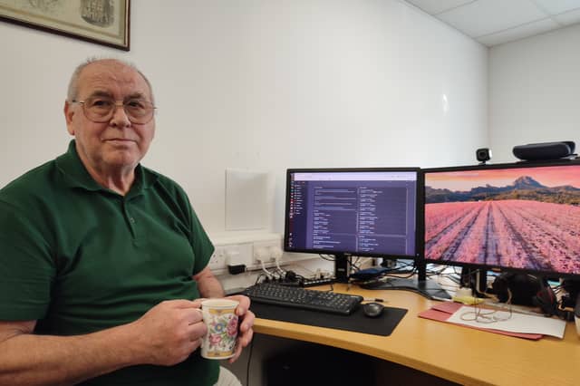 Mark in the Webcliq office at the A30 Business Park, Okehampton