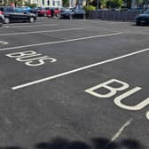 The new minibus spaces for community transport vehicles in Leonards Road, Ivybridge