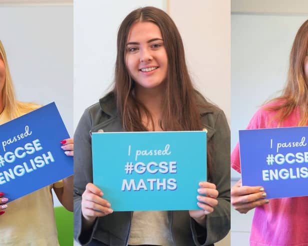 Learn Devon adult learners collecting their GCSE results