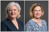 Devon MPs Caroline Voaden and Rebbeca Smith (L-R)