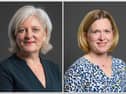 Devon MPs Caroline Voaden and Rebbeca Smith (L-R)