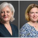 Devon MPs Caroline Voaden and Rebbeca Smith (L-R)