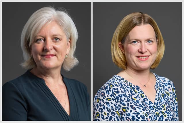 Devon MPs Caroline Voaden and Rebbeca Smith (L-R)
