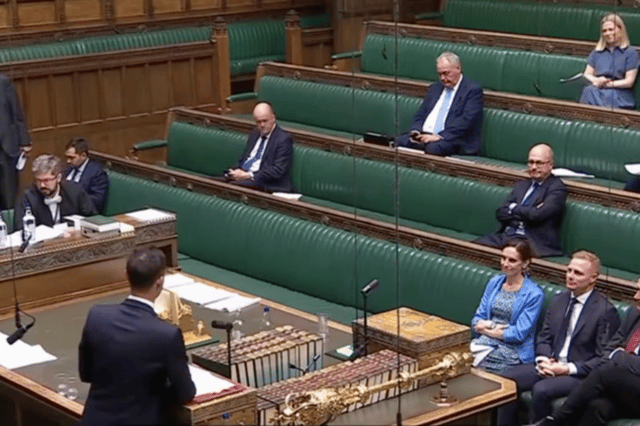 Farming Minister Stephen Morgan responds to Rebecca Smith's question in Parliament