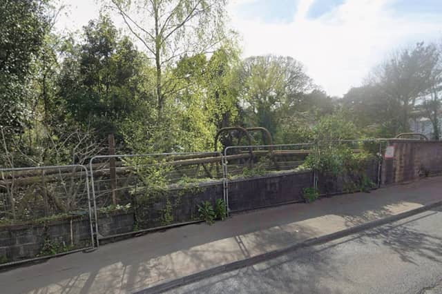 The footbridge at Newton Abbot which is due to be removed