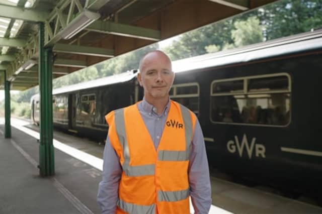 Ian Mundy, GWR's Head of Third Party Delivery, at Okehampton Station