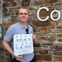 Deaf Cafe organiser Bradley Oliver outside the Bovey Tracey Riverside Community Centre
