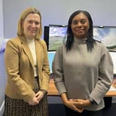 Rebecca Smith, MP for South West Devon (L) and Kemi Badenoch, Leader of the Conservative Party (R)