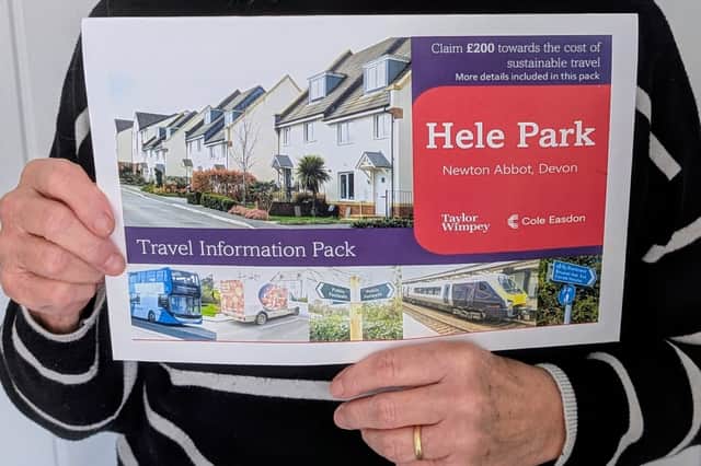 Jeanne Howells has expressed dismay after being told she couldn't get money back for train tickets via a sustainable travel scheme overseen by housebuilder Taylor Wimpey