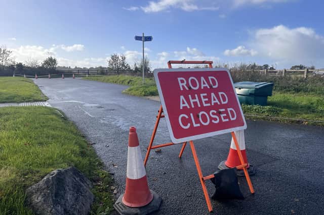 A Devon County Council notice confirms temporary road closures to allow television filming