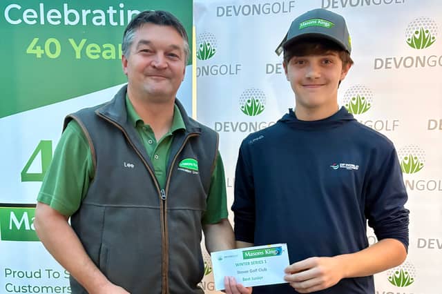 Lee Kirk from Mason Kings with Best Junior Freddie Harding