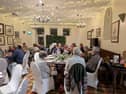 Councillor Ed Tyldesley at the NEDCare charity auction at the White Hart Inn, Moretonhampstead, on Thursday, October 22