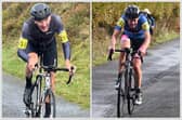 National age-group champion Tony Symons (Left) and Rachael Malthouse (Right) at the British National Hill Climb Championship