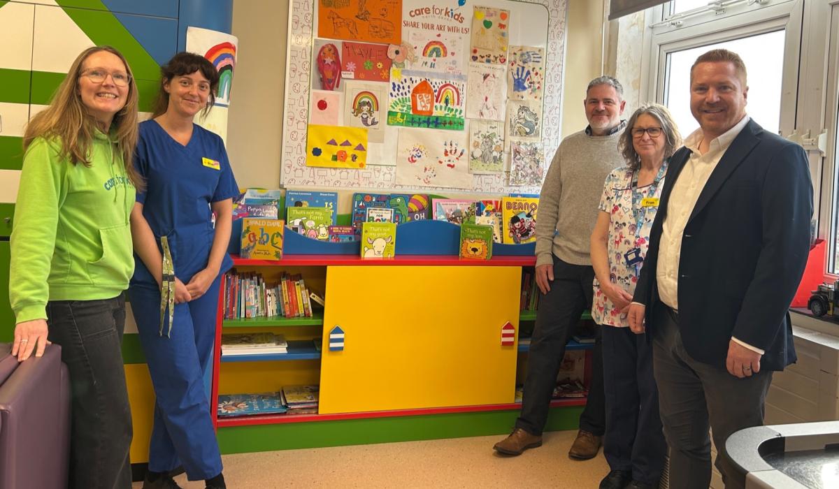 Brilliant new bookcase brightens up North Devon children’s ward playroom