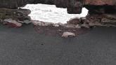 Meadfoot beach sea wall left with a gaping hole by the storms Pic NCI Torbay