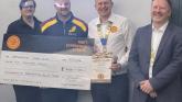 Okehampton District Round Table members present a donation to Okehampton Rugby Club (Image- ODRT)