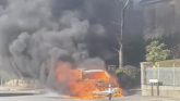 Footage of the car fire in Ivybridge on Wednesday morning (Courtesy of David FitzGerald)