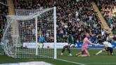 Owen Oseni scores for Plymouth Argyle. Pic from PPAUK