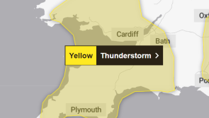 Met Office updates yellow thunder warning for all of Devon