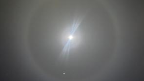 Lunar halo spotted over Devon
