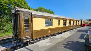 Churchill’s D-Day railway carriage returns to the rails in South Devon