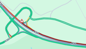 ALERT: Accident on A30 causes delays and slow traffic