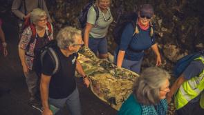 Community carries shroud across Dartmoor to highlight endangered species