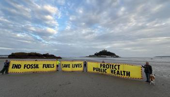 Health professionals led climate awareness banner tour on Dartmoor