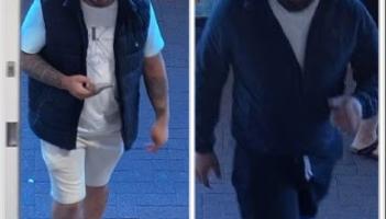 The two men entering Tesco Credit- Devon and Cornwall Police