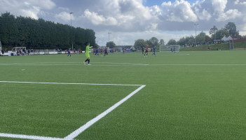 View from behind the goal at Larkhall Credit- Luca Sperti